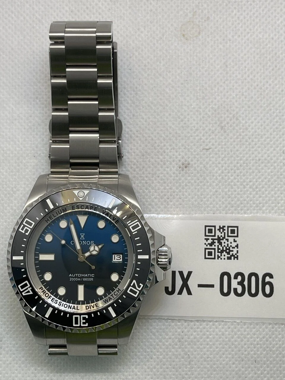 Cronos Watch Store ★Cronos 44mm Sub Diver Watch 2000 Meters Water Miyota 9015 L6039 美国仓2手-JX-306 44 mm kol saati