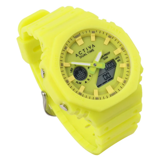 Activa Recon X Invicta Digital Watch - 45.5mm, Fluorescent Green (ACW423-006) kol saati
