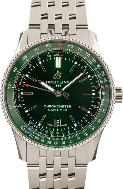 Breitling Navitimer Automatic 41 Green Index Dial A17326361L1A1 kol saati