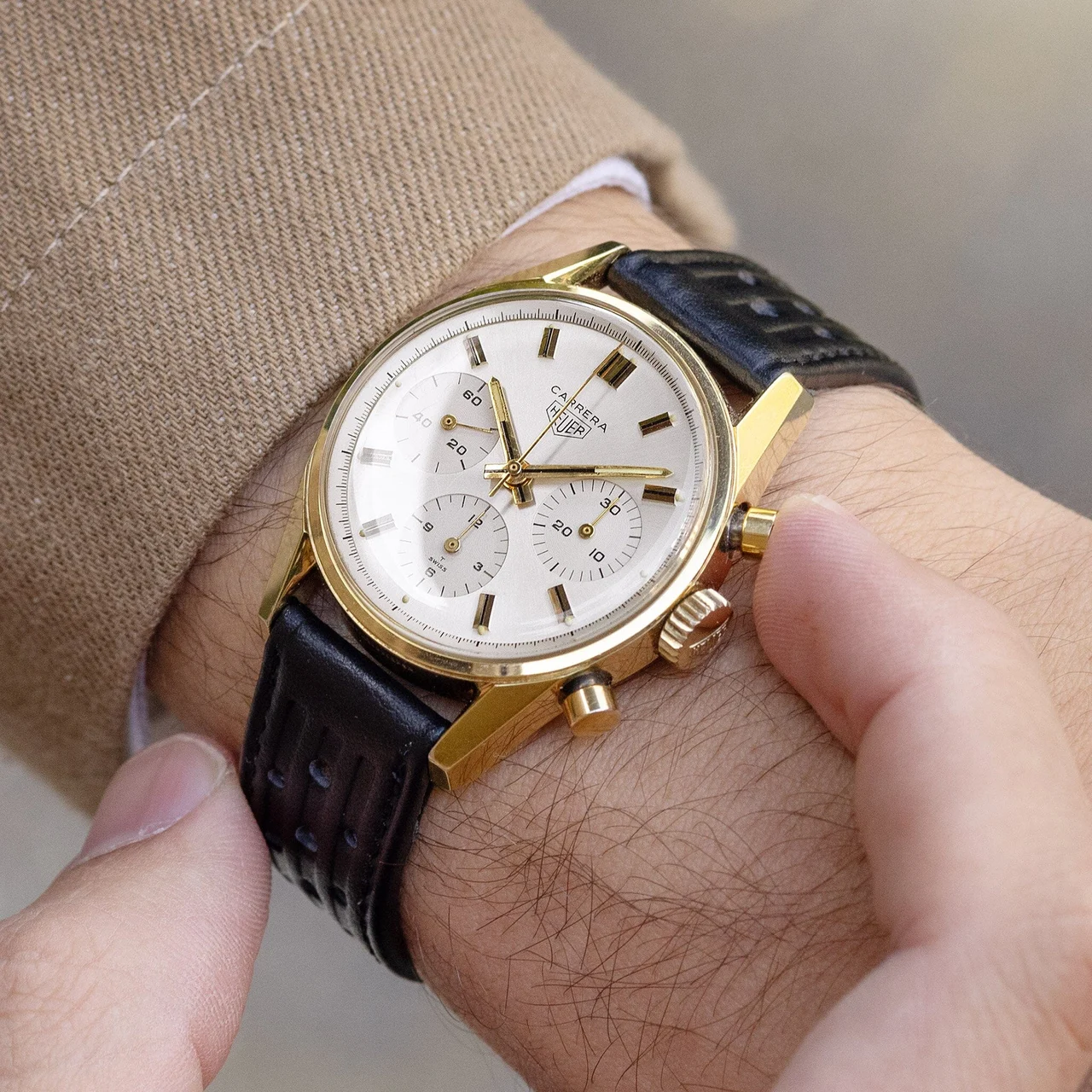 Heuer Carrera W-2427 36 mm kol saati