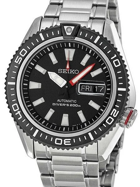 Seiko Stargate II Automatic Dive Watch with Black Dial and Stainless Steel Bracelet #SRP49