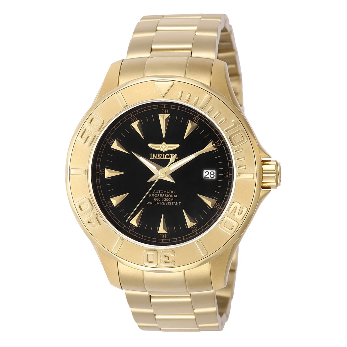 Invicta Signature Automatic Watch - 47mm, Gold (ZG-7040) 47 mm kol saati
