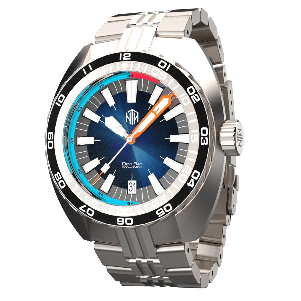 NTH DevilRay 500-Meter Automatic Dive Watch with an AR Sapphire Crystal #WW- -DRED WW-NTH-DRED 43 mm kol saati