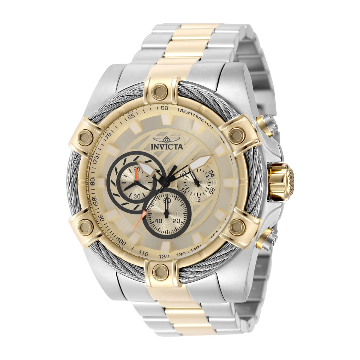 Invicta Bolt Ace Watch - 52mm. Gold, Steel (49747) 52 mm kol saati