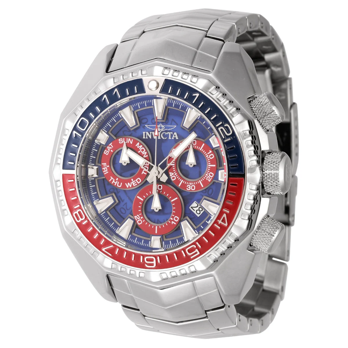 Invicta Akula Tellurion Swiss Ronda Z60 Caliber Watch - 55mm. Steel (44296) kol saati