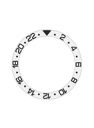 ST-Mods GMT Style Ceramic Bezel Insert White GMTWTH/SM/39 kol saati