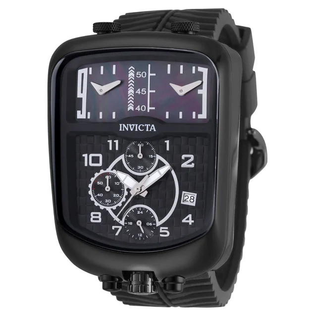 Invicta Rally Dualshift Swiss Ronda Z60 Caliber Watch w/ Mother of Pearl Dial - 42mm, Blac