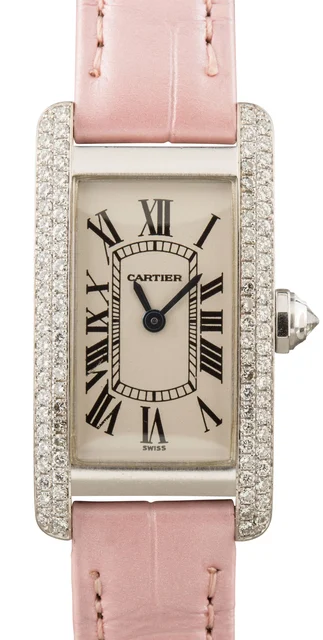 Cartier Tank Americaine 18k White Gold WB701851 kol saati
