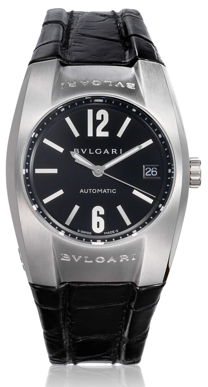 Bulgari Ref. EG 35 S, self-winding, centre-seconds, date; “Ergon” “Automatic”; stainless steel kol saati
