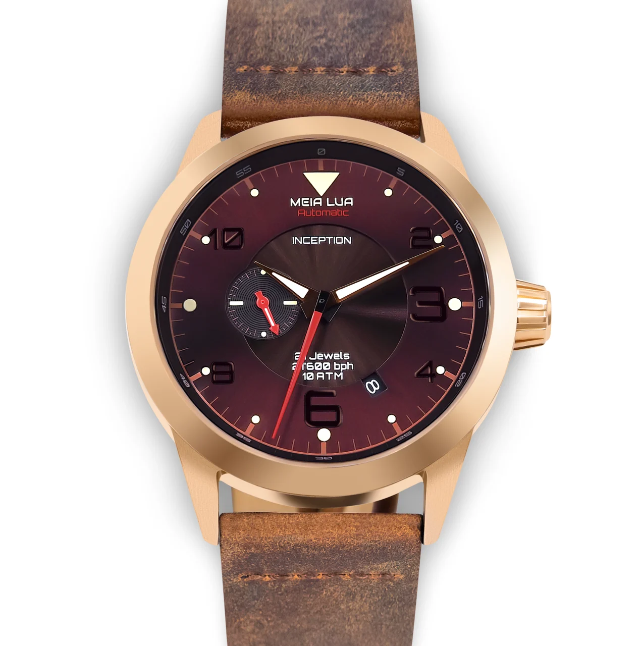 MEIA LUA Watches Mars-gld-dbrn 42 mm kol saati