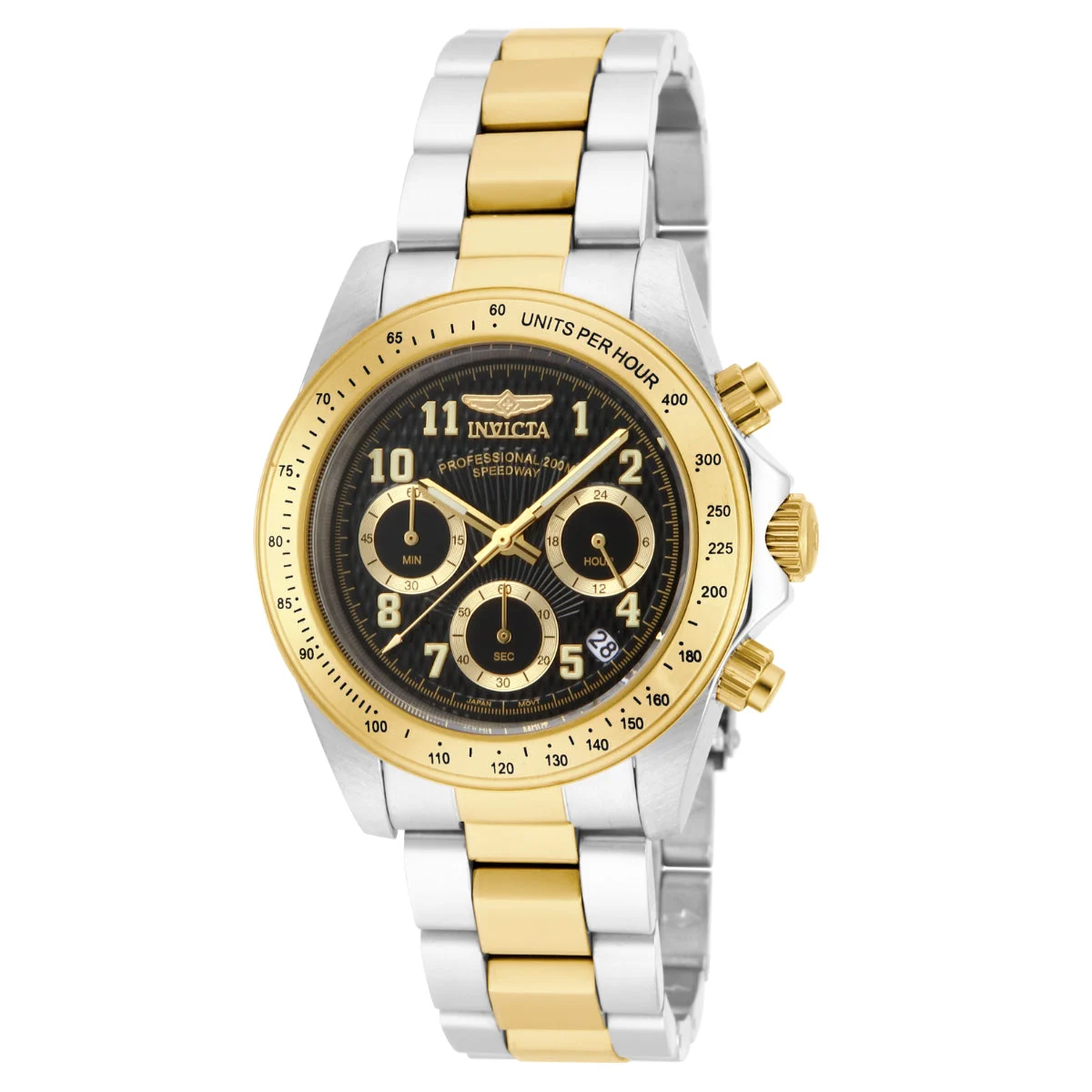Invicta Speedway Torvane Watch - 39.5mm, Steel, Gold (17027) 39.5 mm kol saati