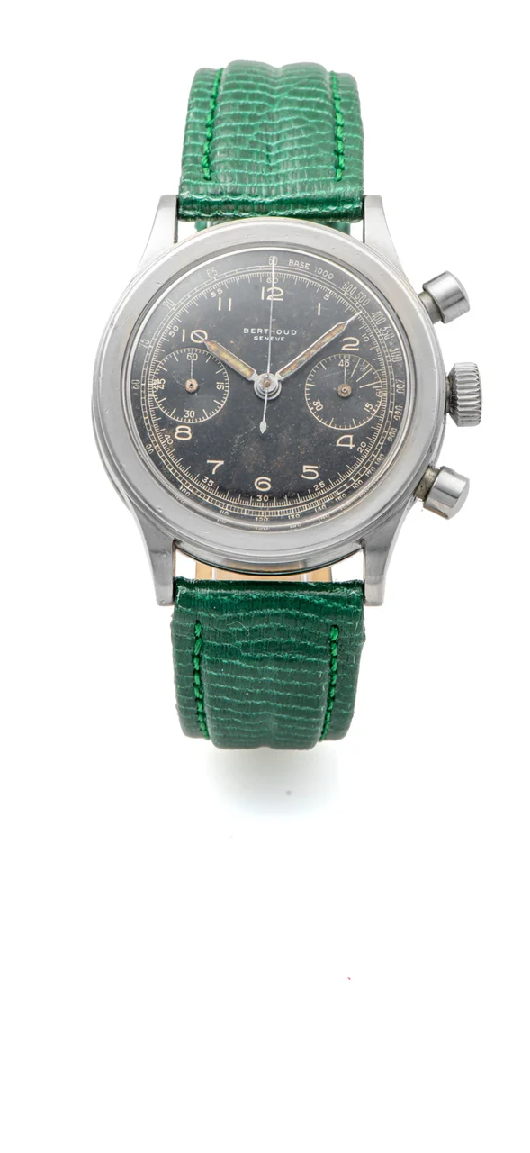 Berthoud BERTHOUD, REF. 7065, OVERSIZE CHRONOGRAPH, BLACK DIAL, STEEL kol saati
