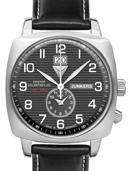 Junkers Atlantic Flight Dual Time, Big Date Watch #6440-2 kol saati