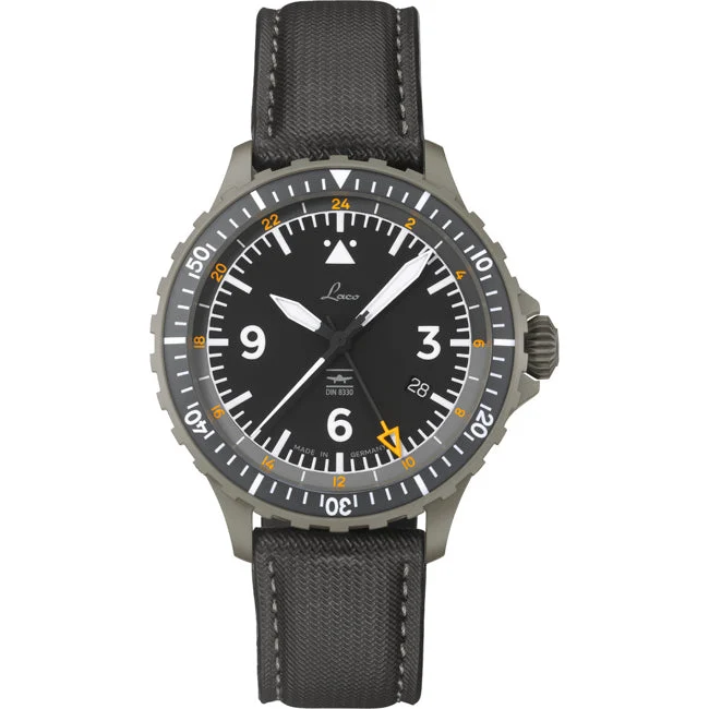 Laco Hamburg GMT DIN 8330 862165 43.5 mm kol saati