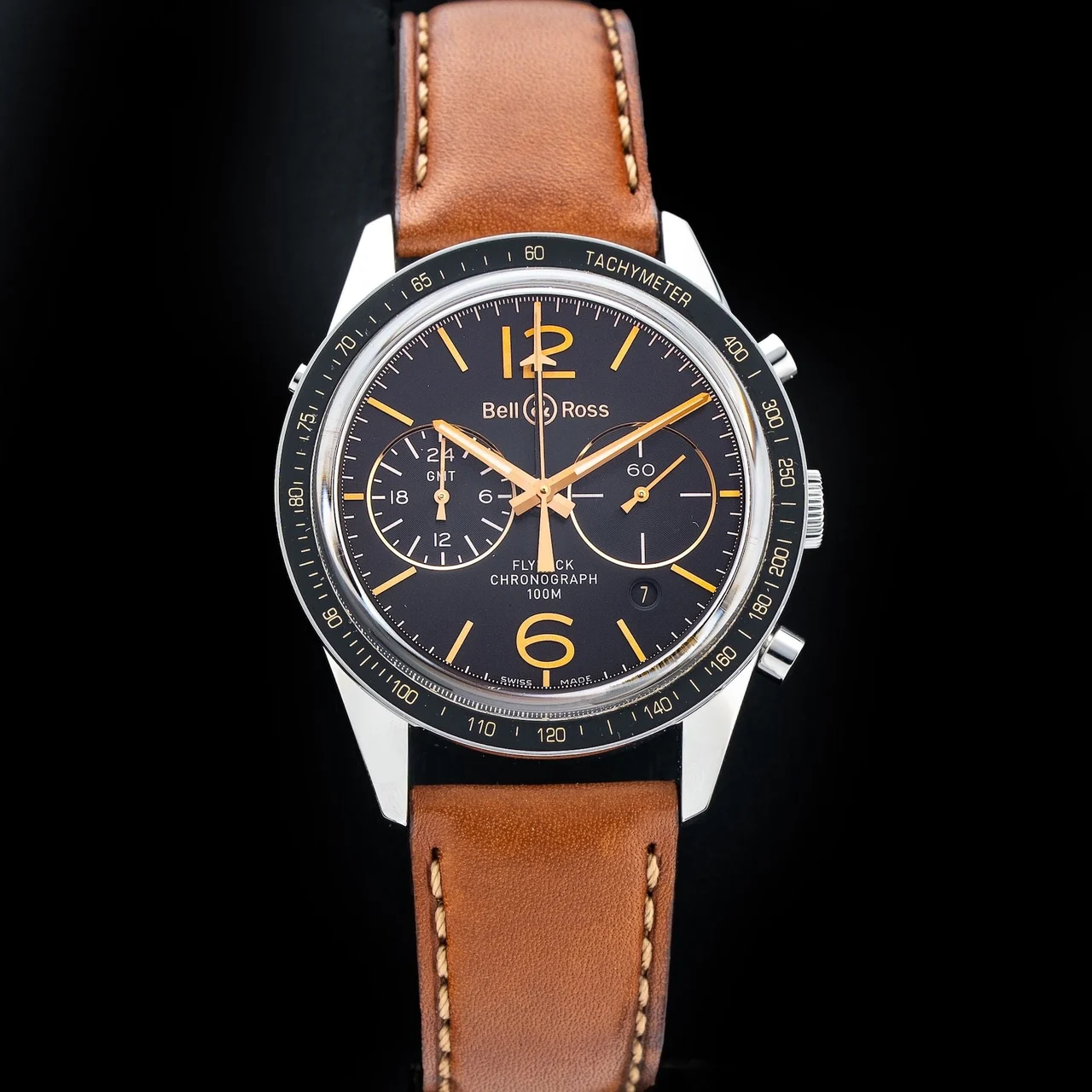 Bell & Ross Sport Heritage GMT Flyback BRV126-FLY-GMT/SCA 210009N32063 kol saati