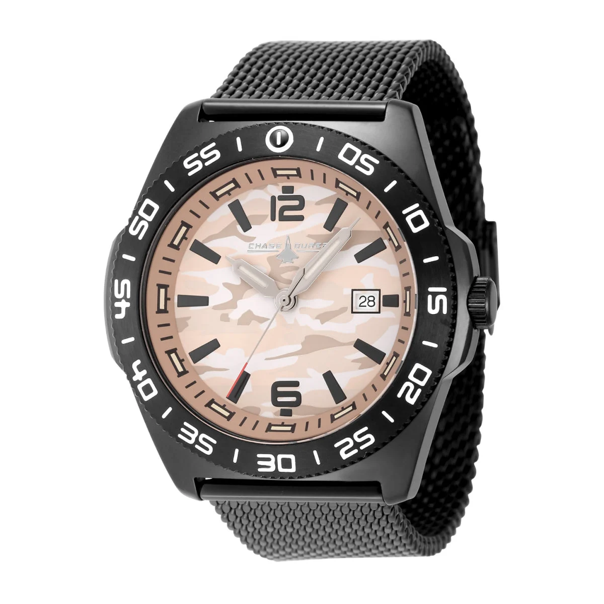 Chase Durer Watch - 45mm, Black (CDW-0183) 45 mm kol saati