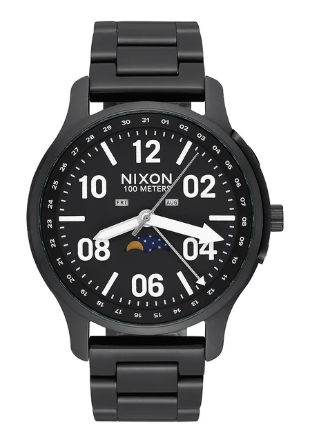 Nixon US Ascender - Black / Lum A1208-2474-00 kol saati