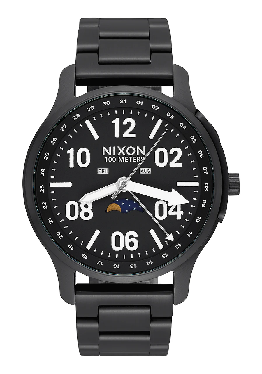 Nixon US Ascender - Black / Lum A1208-2474-00 kol saati