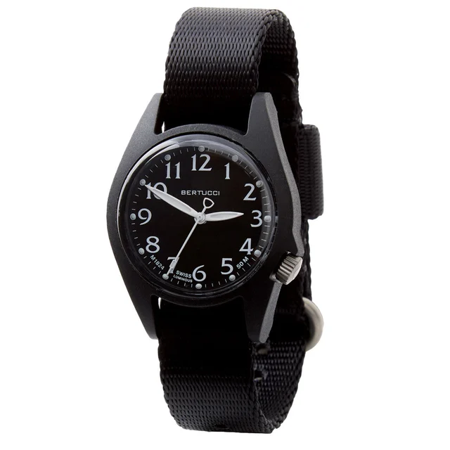Bertucci Field Watch with Black Dial #18508 kol saati
