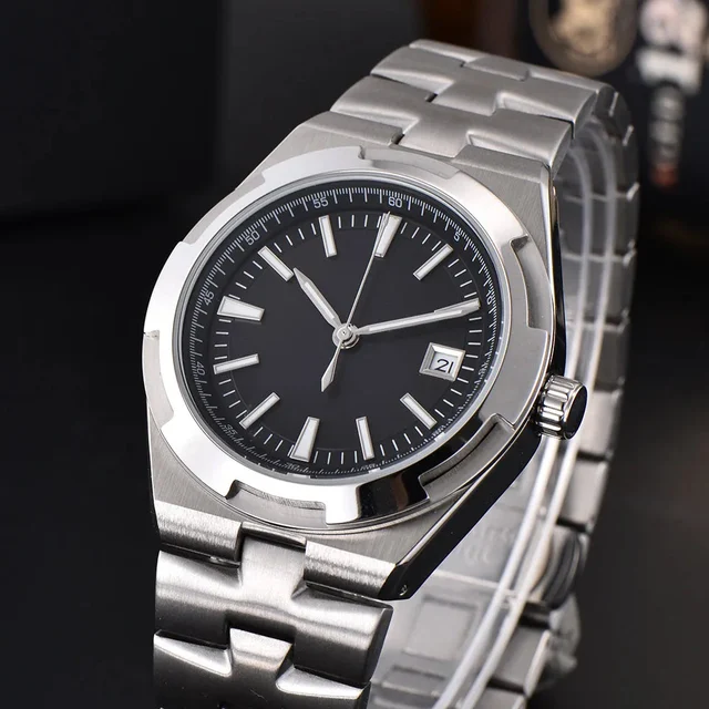 Tandorio Overseas Mod TD124 41mm NH35 automatic sapphire 10Bar Luminous Glass back Dress 1