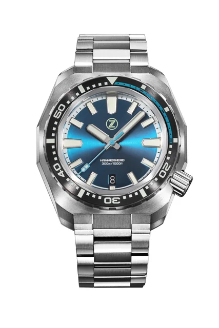Zelos Hammerhead V3 300m Ti 'Electric Blue' kol saati
