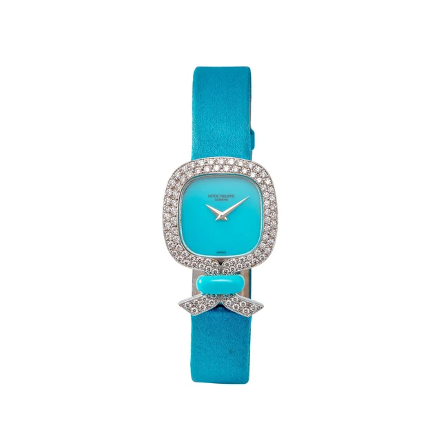 Patek Philippe PATEK PHILIPPE REF. 4298, LADY'S, TURQUOISE DIAL; 18K WHITE GOLD AND DIAMON