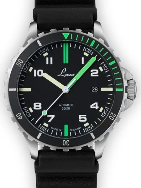 Laco Squad Amazonas 300 Meter Dive Watch with a Double-Domed AR Sapphire Crystal #862107 42 mm kol saati