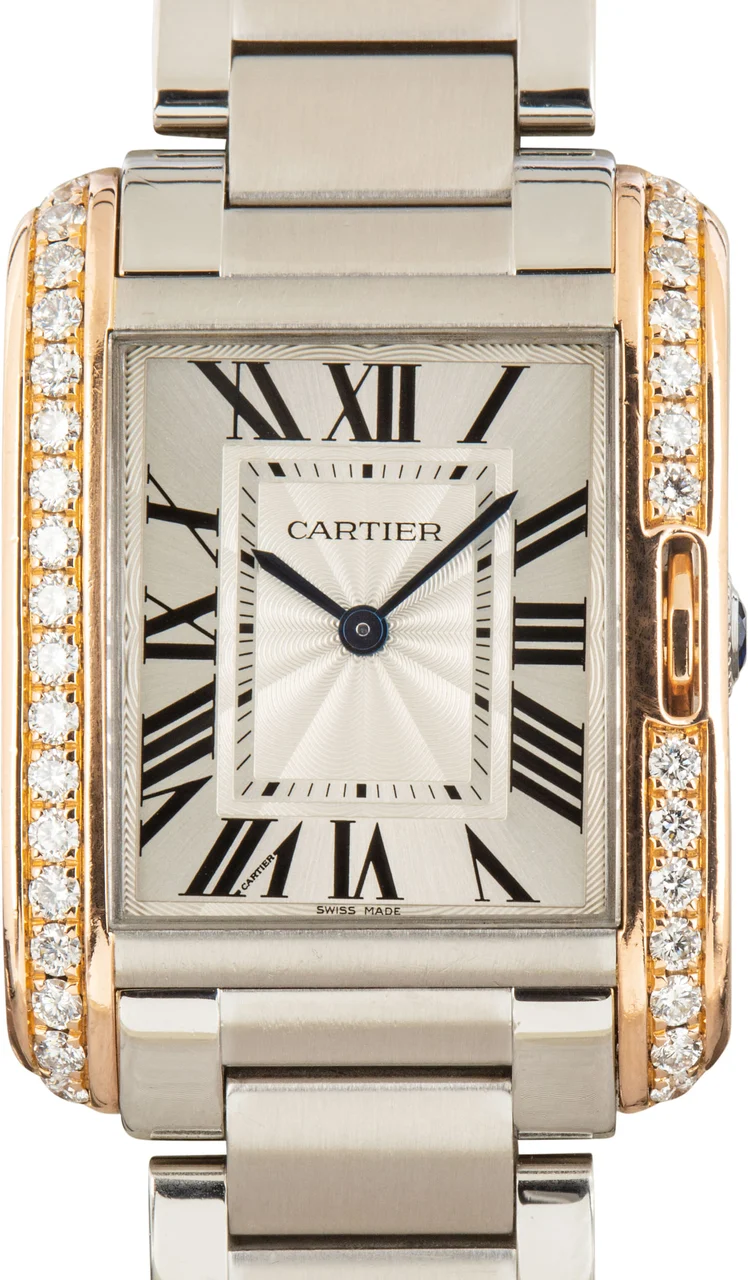 Cartier Tank Anglaise W3TA0003 Diamond Bezel kol saati