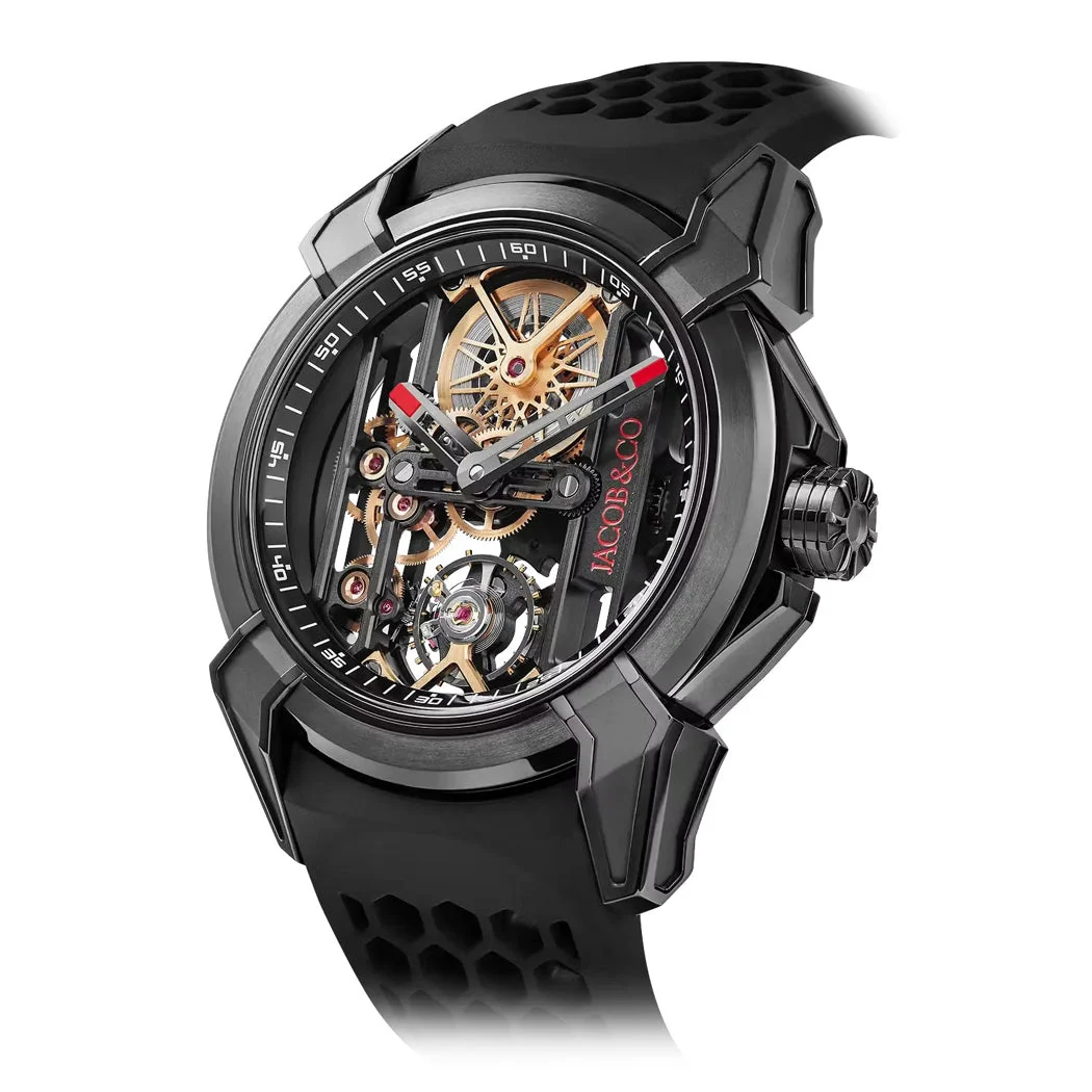 Jacob & Co. Jacob & Co. Epic X Skeleton Black Titanium EX110.21.AA.AF.A kol saati