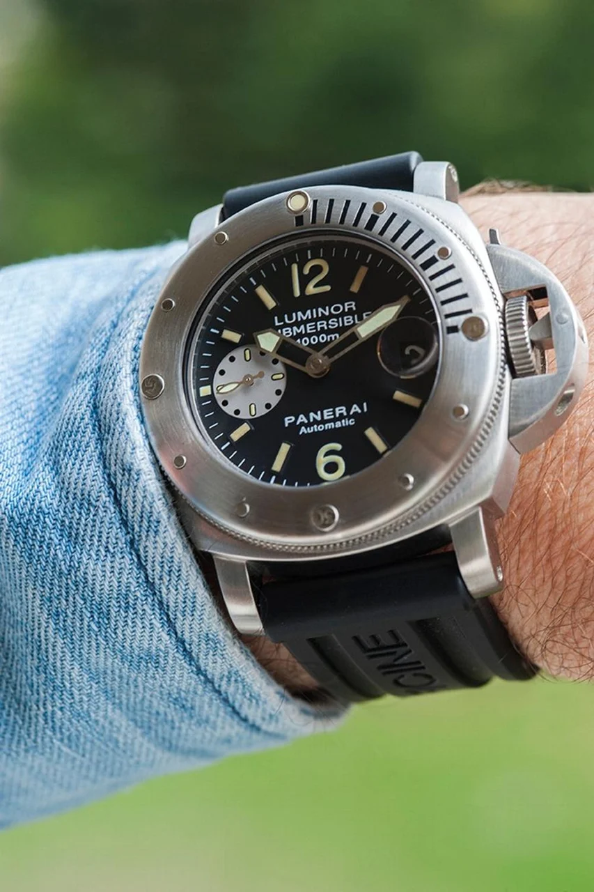 Panerai Submersible Panerai Submersible PAM64 1000 mètres Boite & Papiers 44 mm kol saati