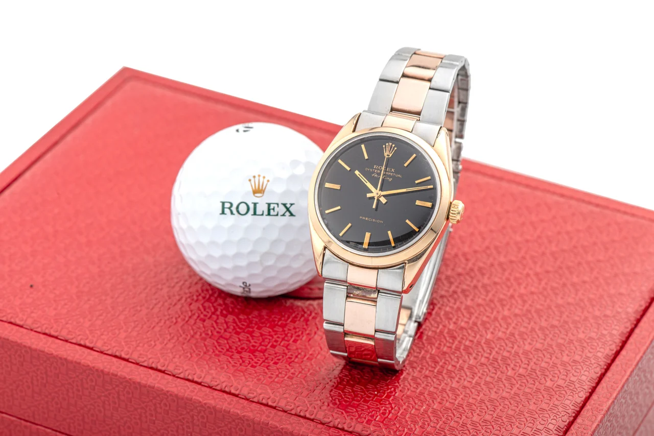 Rolex ROLEX, REF. 1024, OYSTER PERPETUAL, PINK GOLD PLATED 34 mm kol saati