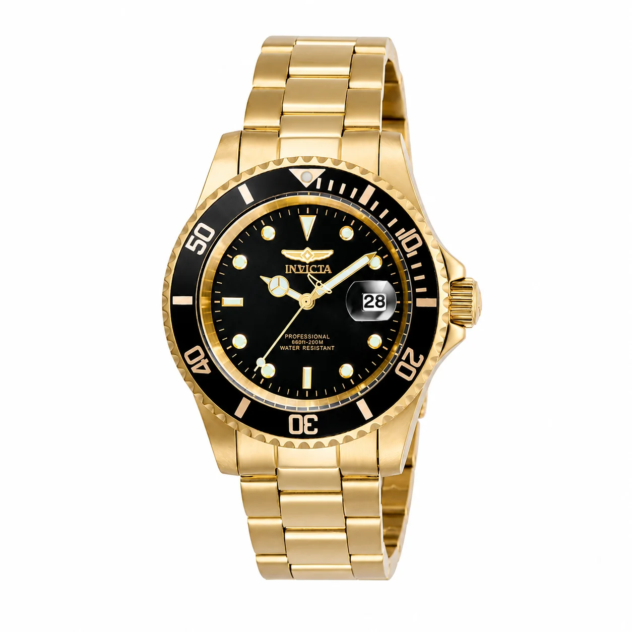Invicta Open Box Pro Diver Coastpath Watch - 40mm. Gold (AIC-26975) 40 mm kol saati