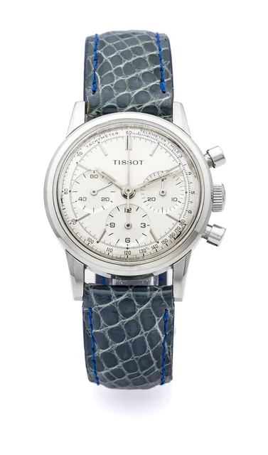 Tissot TISSOT REF. 808A CHRONOGRAPH STEEL Very fine and rare, manual-winding, stainless st