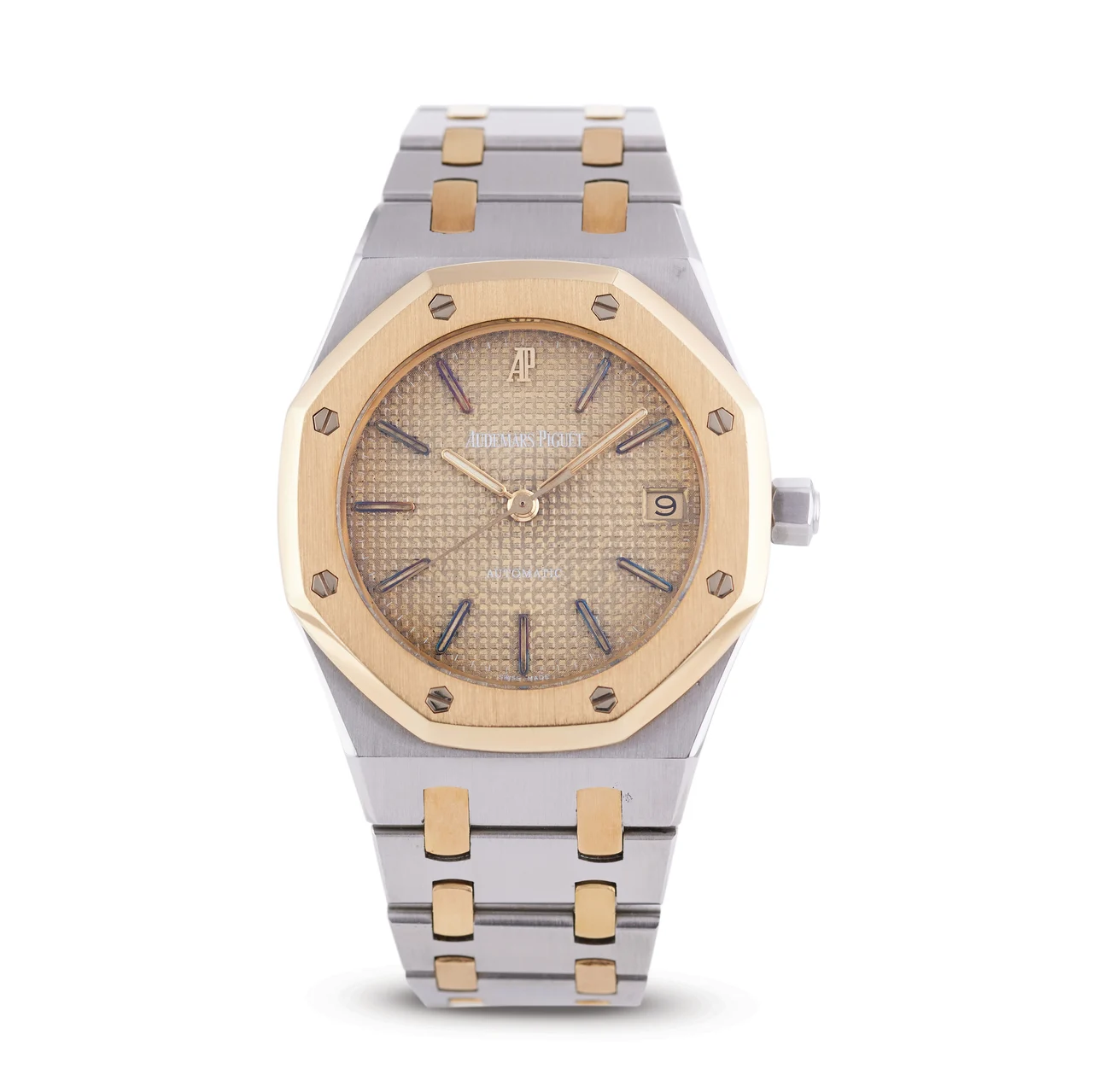 Audemars Piguet AUDEMARS PIGUET, REF. 14790SA, ROYAL OAK, TROPICAL DIAL, 18K YELLOW GOLD AND STEEL kol saati