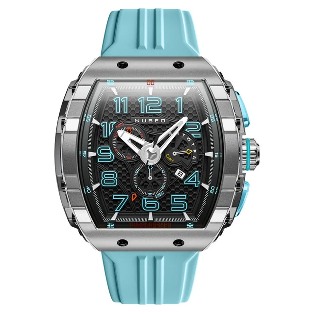 Nubeo Magellan Retrograde Chronograph Aster Blue #NB-6088-02 kol saati