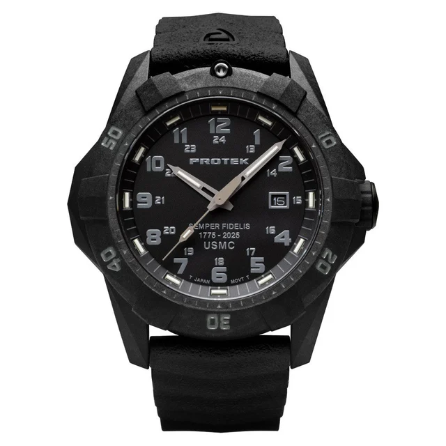 Protek Carbon Composite Dive Watch USMC 250th Anniversary #PT1011SF kol saati
