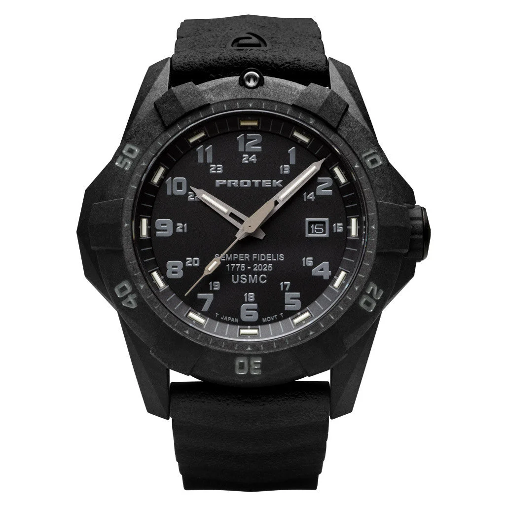 Protek Carbon Composite Dive Watch USMC 250th Anniversary #PT1011SF kol saati