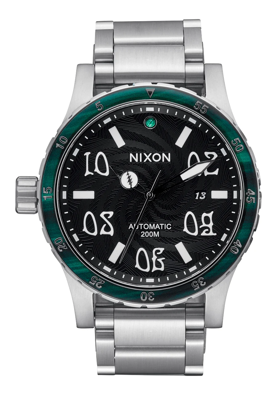 Nixon US Grateful Dead Diplomatic - Silver / Black / Green A1337-3043-00 kol saati