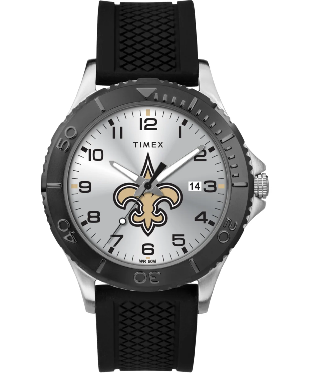 Timex Gamer Black New Orleans Saints TWZFSAIMD 42 mm kol saati