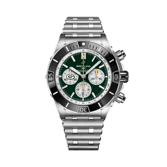 Breitling Super Chronomat B01 Chronograph 44 NFL Green Bay Packers AB01361C1L1A1 kol saati