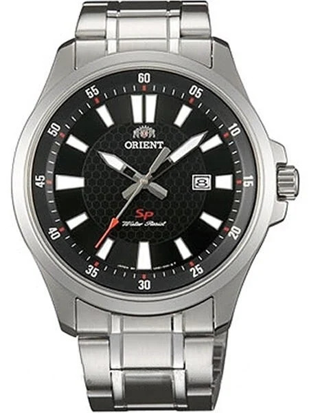 Orient Commander Quartz Watch with Honeycomb Black Dial and Date #UNE1003B 42 mm kol saati