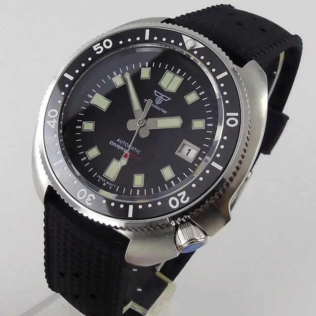 Tandorio Watches Turtle Dive Watch Tandorio TD239P 120 Clicks 3.8 Crown Super Luminous Dia
