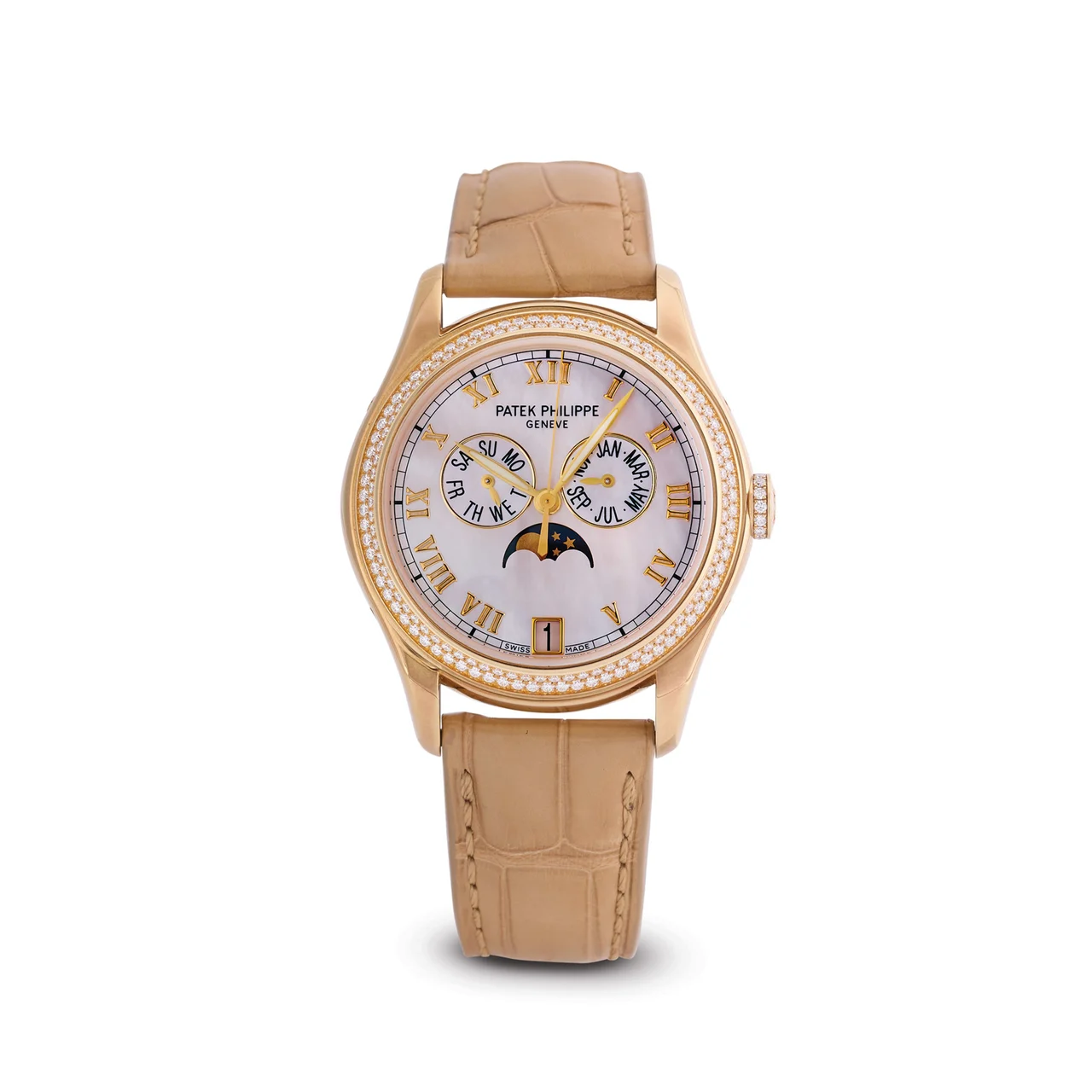 Patek Philippe PATEK PHILIPPE, REF. 4936J-001, ANNUAL CALENDAR, 18K YELLOW GOLD AND DIAMONDS kol saati