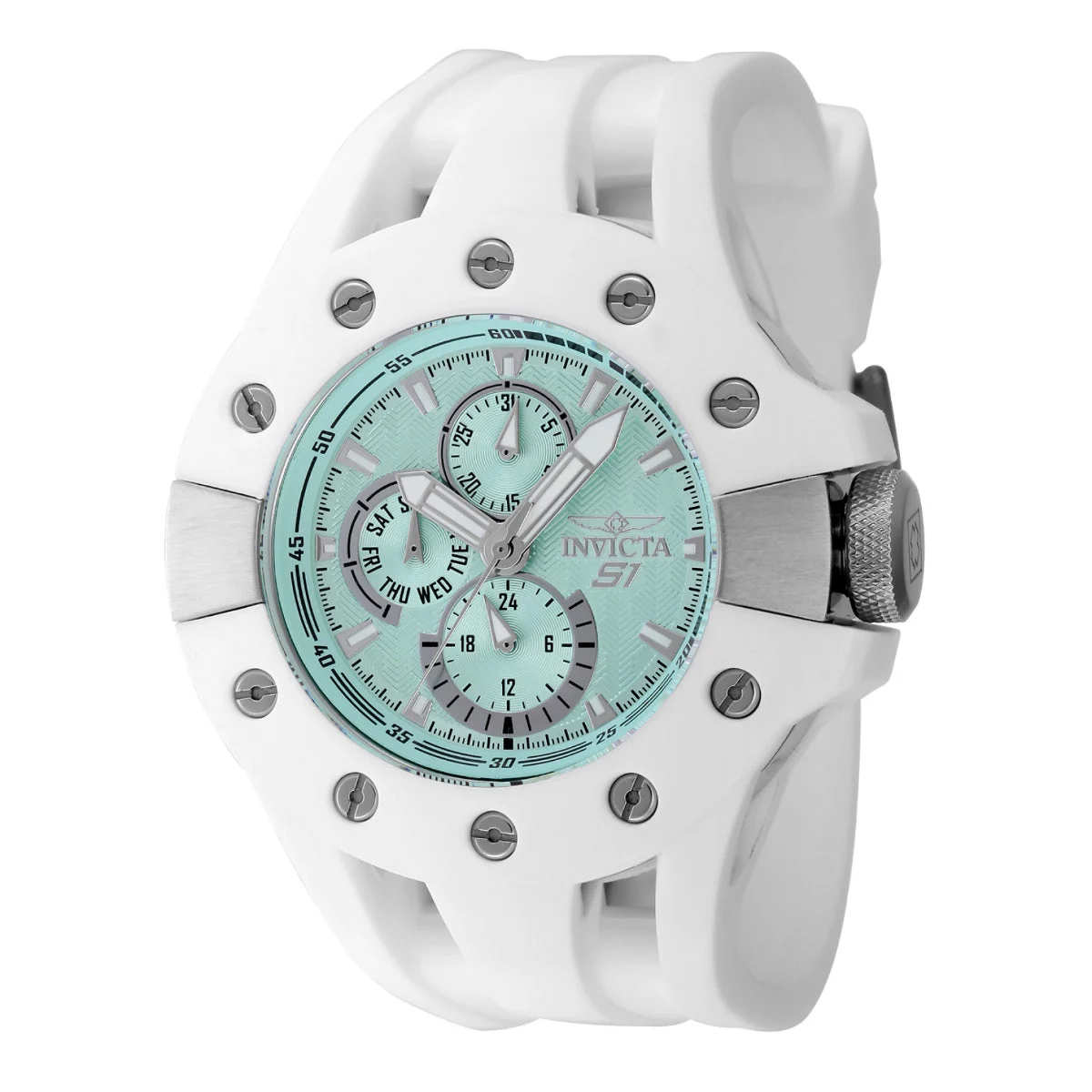Invicta Rally Splitter Watch - 49mm. White (48124) 49 mm kol saati