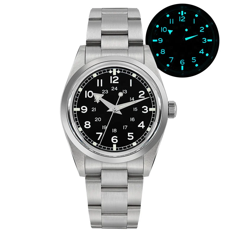 Watchdives Watchdives Watchdives-WD1016-V2- 黑面多字 -K1玻璃- 配六孔扣 310 37 mm kol saati