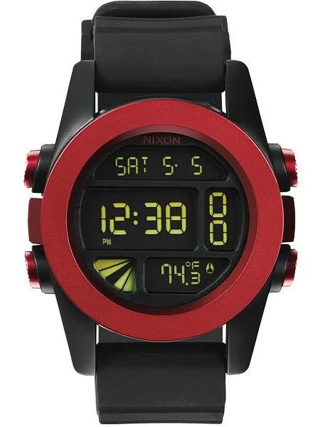 Nixon Unit Watch with Chronograph, Dual Time, Temperature, and Alarm #A197-1307 49 mm kol saati