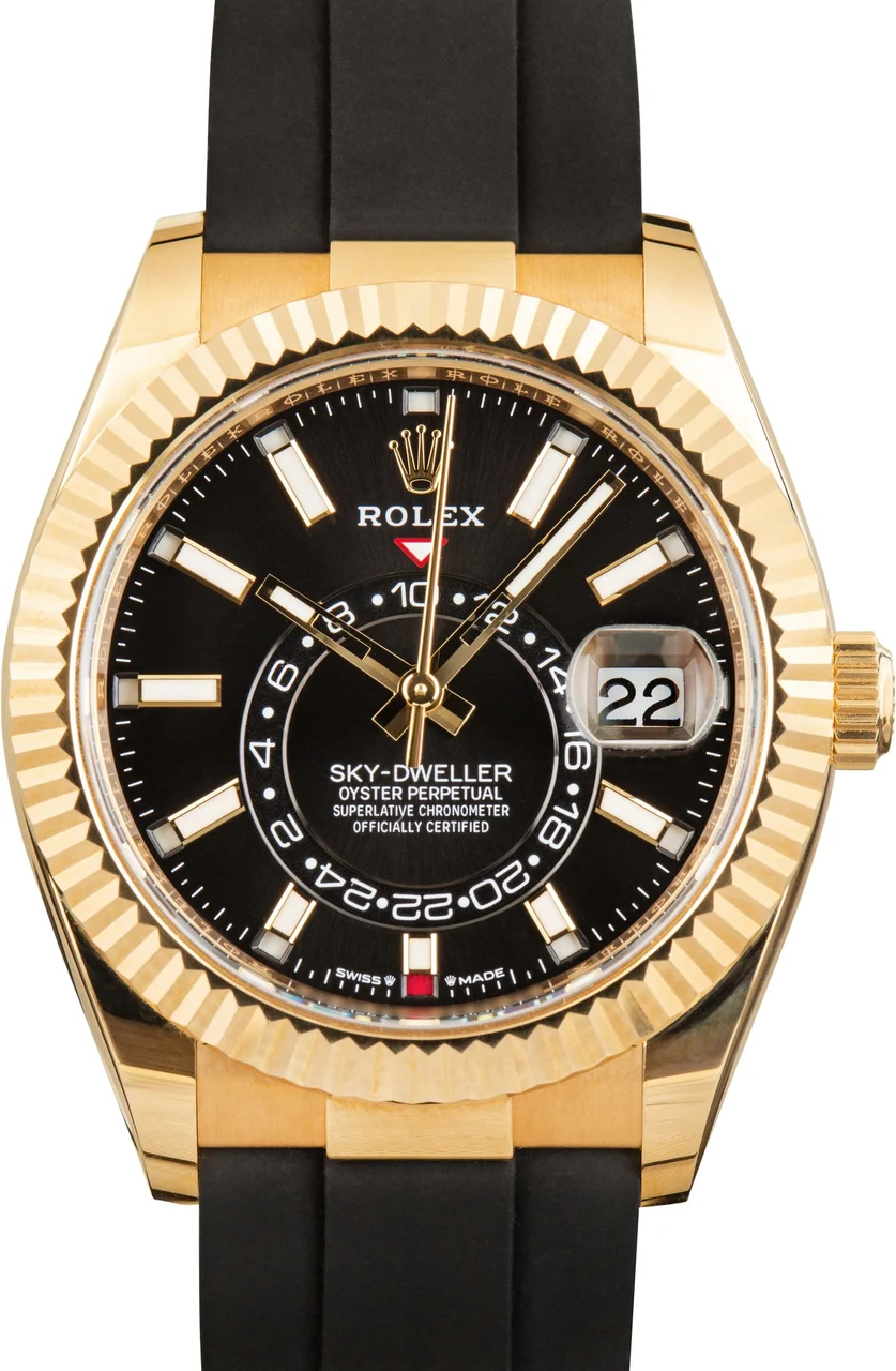 Rolex Sky-Dweller Ref 336238 Black Dial 42 mm kol saati