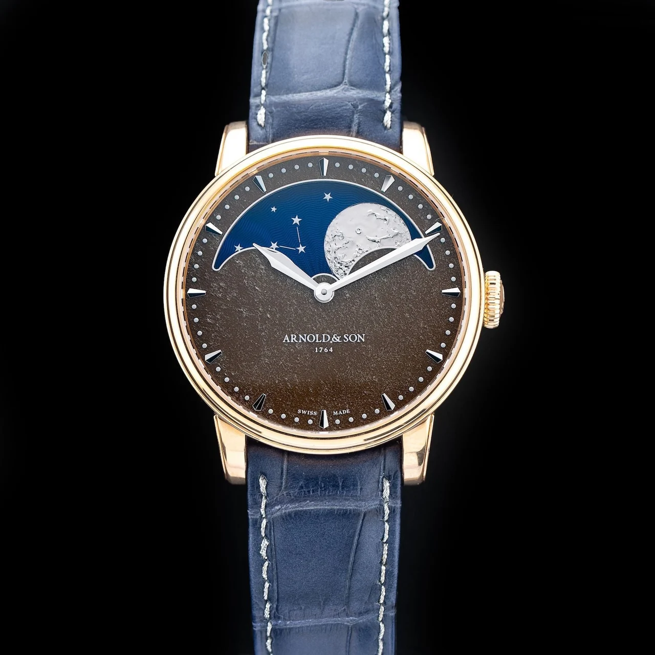 Arnold & Son Perpetual Moon Obsidian Dial 210009N32951 kol saati