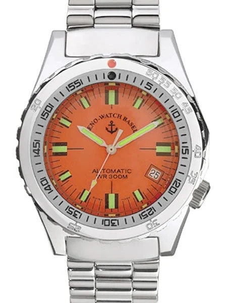 Zeno Army Dive Watch with Orange Dial and Swiss ETA Automatic Movement #465N-A5M 40 mm kol saati