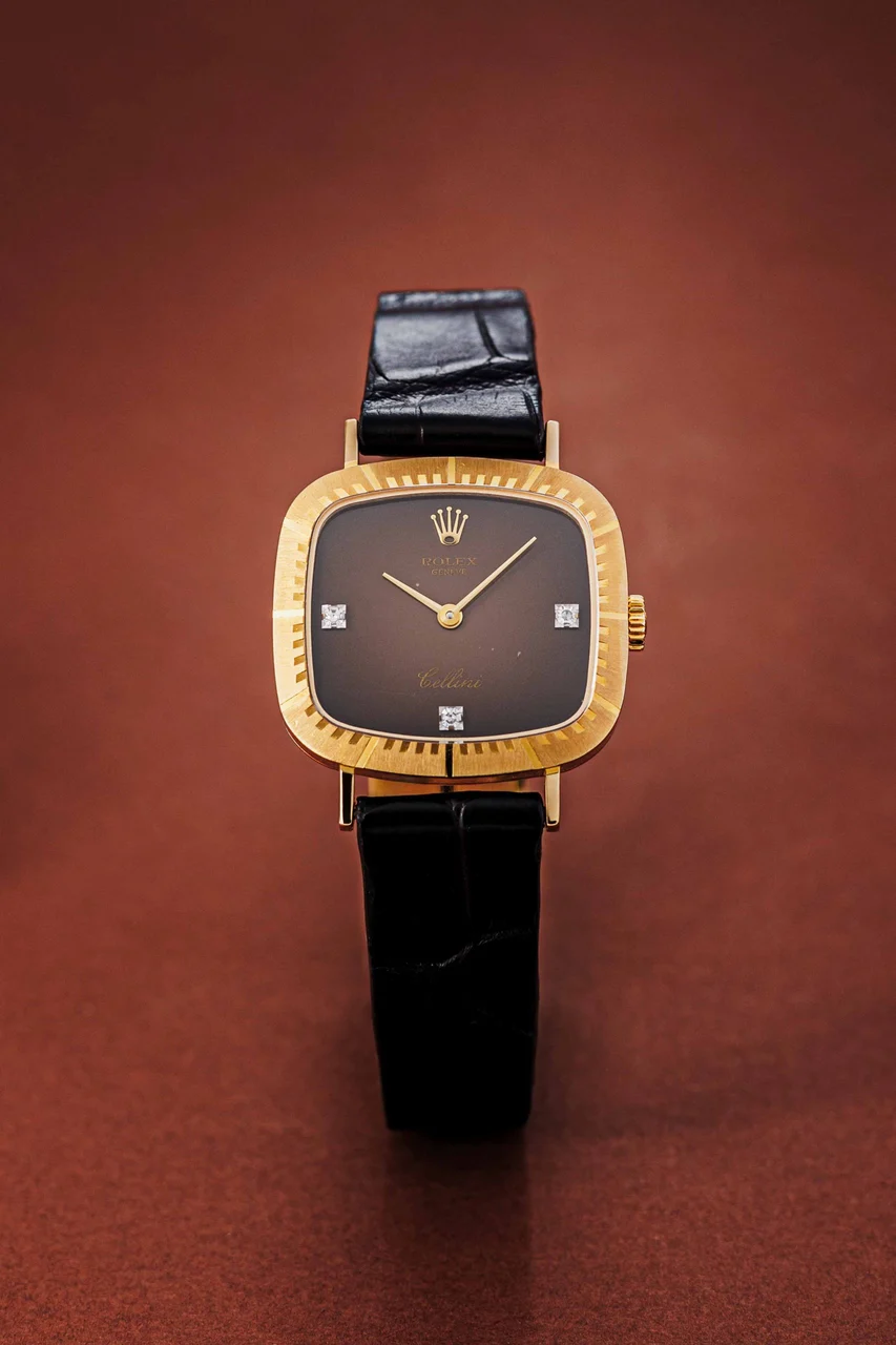 Rolex Cellini Ref. 4082 Brown vignette dial. 25 mm kol saati